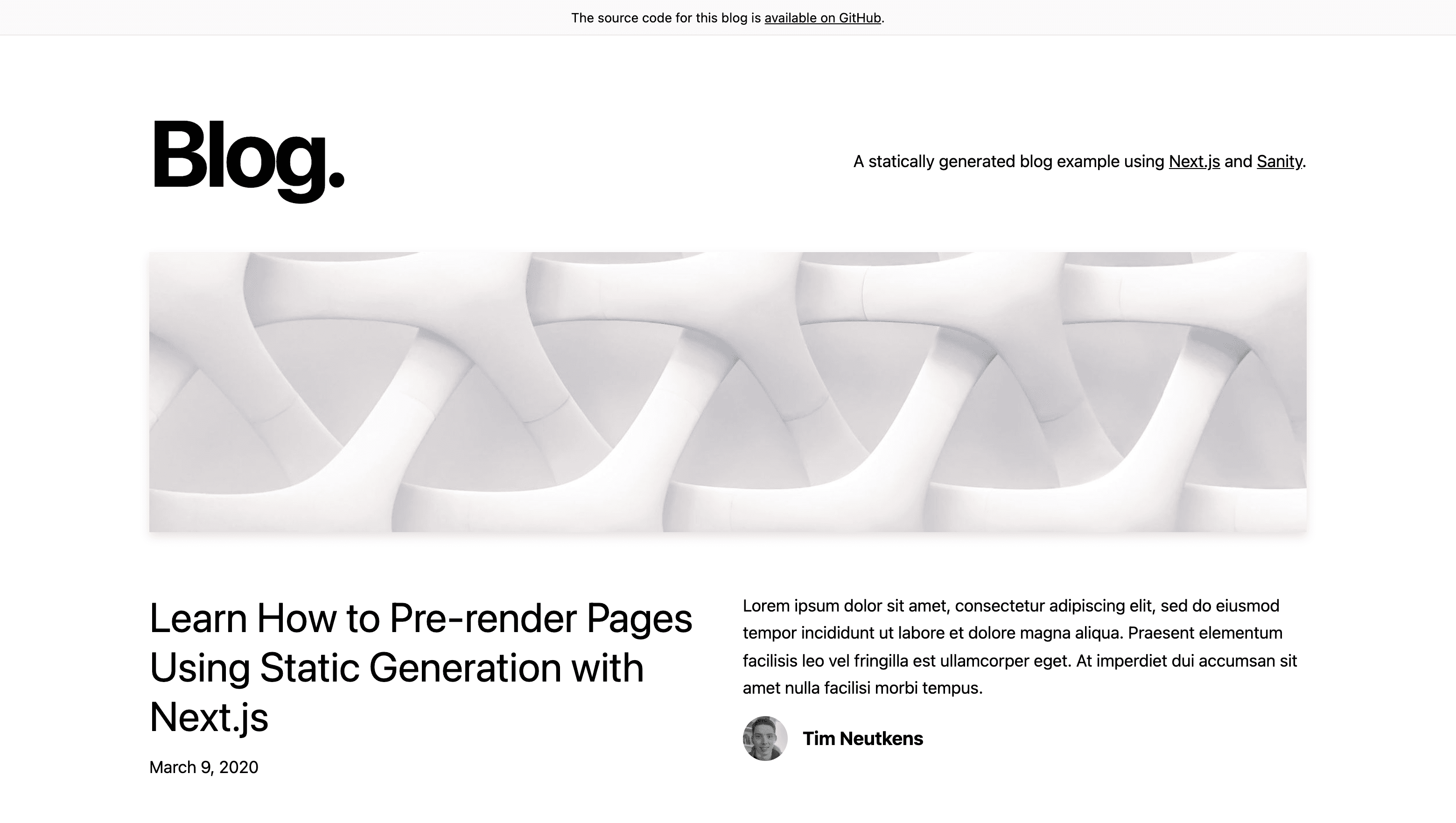 Blog Starter Kit with Sanity.io